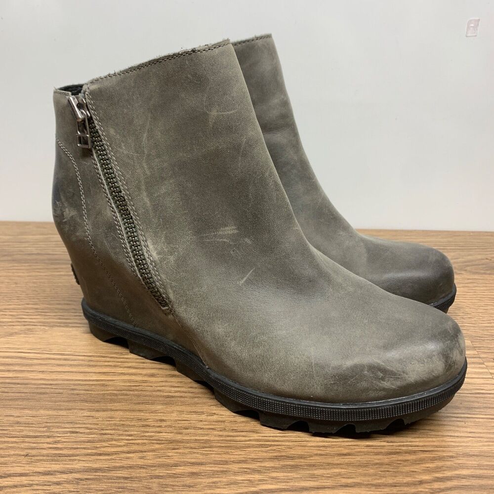 Sorel Women's Extended Joan of Arctic Wedge III Zip Boot Quarry Size‎ 10
